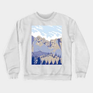 Mount Rushmore National Memorial Shrine of Democracy South Dakota USA WPA Art Poster Crewneck Sweatshirt